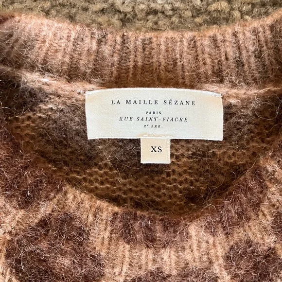 Sezane Brown Leopard Print Sweater - Picture 3 of 7
